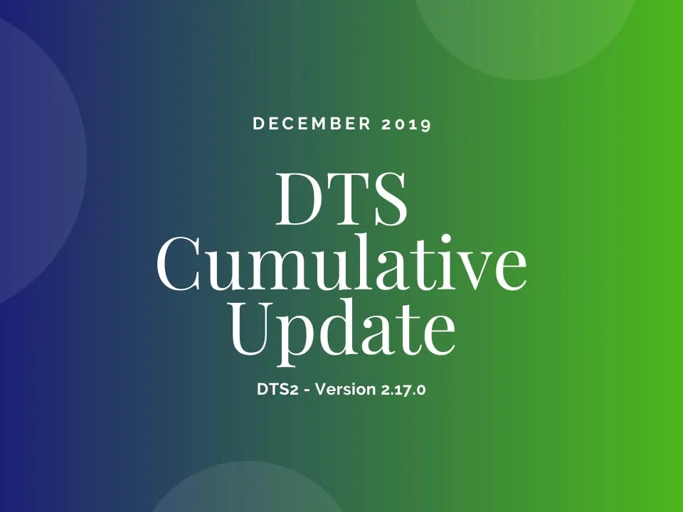 DTS Cumulative Updates December 2019