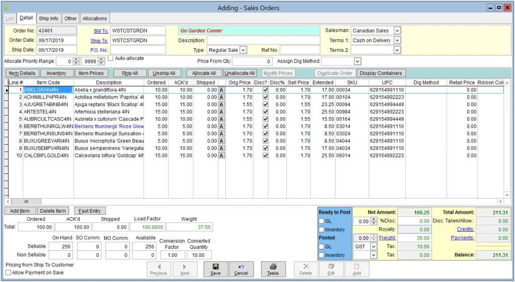 Sales Order