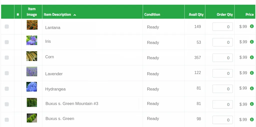GrowerOnline Customer dashboard